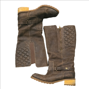 Timberlands Apley Earthkeepers Womens Sz 10 Leather Quilted Boots Wide Calf
